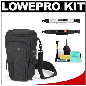Lowepro Toploader Pro 75 AW Digital SLR Camera Holster Bag/Case (Black) with Complete Cleaning Kit - Digital Cameras and Accessories - Hip Lens.com