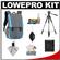 Lowepro Versapack 200 AW Digital SLR Camera Backpack Case (Gray/Polar Blue) with Deluxe Photo/Video Tripod + Nikon Cleaning Kit