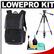 Lowepro Versapack 200 AW Digital SLR Camera Backpack Case (Black/Gray) with Deluxe Photo/Video Tripod + Accessory Kit