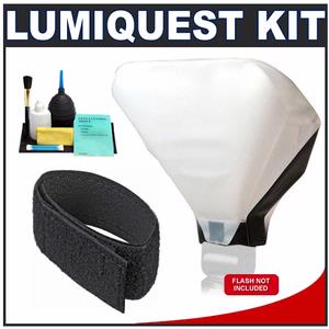 LumiQuest Big Bounce for Shoe Mount Flashes with LumiQuest Cinch Strap + Cleaning Kit - Digital Cameras and Accessories - Hip Lens.com
