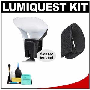 LumiQuest MidiBouncer Bounce Reflector for Shoe Mount Flashes with LumiQuest Cinch Strap + Cleaning Kit - Digital Cameras and Accessories - Hip Lens.com
