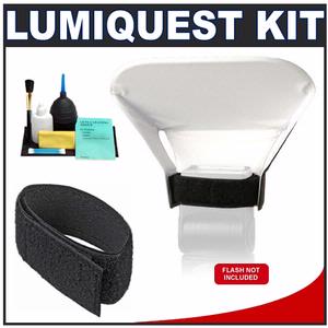 LumiQuest Pocket Bouncer for Shoe Mount Flashes with LumiQuest Ultra Strap + Cleaning Kit - Digital Cameras and Accessories - Hip Lens.com