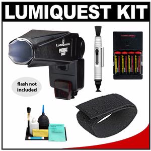 LumiQuest Snoot for Shoe Mount Flashes with LumiQuest Cinch Strap + 4 Batteries & Charger + Accessory Kit - Digital Cameras and Accessories - Hip Lens.com
