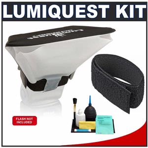 LumiQuest UltraSoft Diffuser for Shoe Mount Flashes with LumiQuest Cinch Strap + Cleaning Kit - Digital Cameras and Accessories - Hip Lens.com