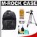 M-Rock 670 Zion Digital SLR Camera/Laptop Backpack Case (Black/Black/Grey) with Deluxe Photo/Video Tripod + Accessory Kit