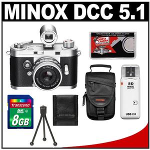 Minox DCC 5.1 Classic Digital Camera with 8GB Card + Case + Accessory Kit - Digital Cameras and Accessories - Hip Lens.com