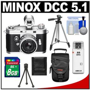 Minox DCC 5.1 Classic Digital Camera with 8GB Card + Case + Tripod + Accessory Kit - Digital Cameras and Accessories - Hip Lens.com