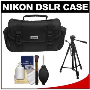 Nikon 5873 Compact Digital SLR Camera Case - Gadget Bag (with Side Pockets) with 58" Photo/Video Tripod