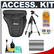 Nikon CF-D200 Leather Holster Digital SLR Camera Case for D200, D300 & D300s with EN-EL3e Battery + 57