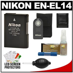 Nikon EN-EL14 Rechargeable Li-ion Battery with Nikon ML-L3 Shutter Release Remote + Kit for Coolpix P7100 & D5100  D3200 DSLR Camera - Digital Cameras and Accessories - Hip Lens.com