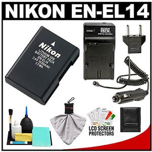 Nikon EN-EL14 Rechargeable Li-ion Battery with Charger + Accessory Kit for Coolpix P7000  P7100 & D3100  D3200  D5100 DSLR Camera - Digital Cameras and Accessories - Hip Lens.com