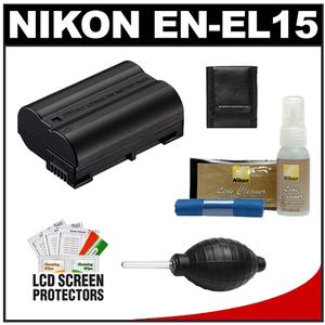 Nikon EN-EL15 Rechargeable Li-ion Battery with Nikon Cleaning Kit for 1 V1  D7000 & D800 Digital SLR Camera - Digital Cameras and Accessories - Hip Lens.com