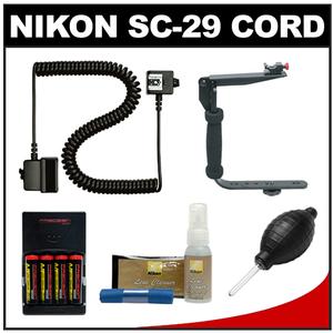 Nikon SC-29 Off Camera TTL Remote Flash Cord with Flip Bracket + Nikon Cleaning Kit - Digital Cameras and Accessories - Hip Lens.com