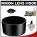 Nikon HB-37 Bayonet Lens Hood for 55-200mm f/4-5.6G VR DX, 85mm f/3.5 VR Micro with Cleaning Kit