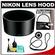 Nikon HB-37 Bayonet Lens Hood for 55-200mm f/4-5.6G VR DX, 85mm f/3.5 VR Micro with UV Filter + Accessory Kit