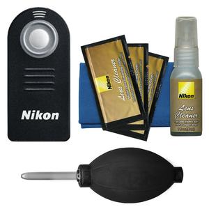 Nikon ML-L3 Wireless Infrared Shutter Release Remote Control for D600  D610  D7000  D7100  D5100  D5200  D5300  D3200  D3300 And Cleaning Kit