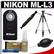 Nikon ML-L3 Wireless Infrared Shutter Release Remote Control for D7000, D5100, D5000, D3200, D3000, 1 V1, J1 & Coolpix P7100 + Tripod + Cleaning Kit
