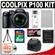 Nikon Coolpix P100 Digital Camera (Matte Black) - Factory Demo with 8GB Card + EN-EL5 + Case + Accessory Kit