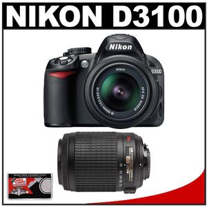 Nikon D3100 Digital SLR Camera & 18-55mm G VR DX AF-S Zoom Lens - Refurbished with Nikon 55-200mm VR Zoom Lens - Digital Cameras and Accessories - Hip Lens.com