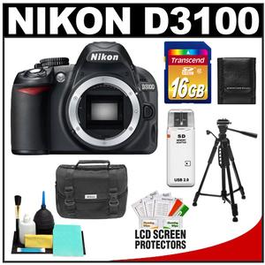 Nikon D3100 Digital SLR Camera Body - Refurbished with 16GB Card + Case + Tripod + Accessory Kit - Digital Cameras and Accessories - Hip Lens.com