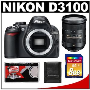 Nikon D3100 Digital SLR Camera Body - Refurbished with AF-S 18-200mm VR II Zoom-Nikkor Lens + 8GB Card + Accessory Kit - Digital Cameras and Accessories - Hip Lens.com