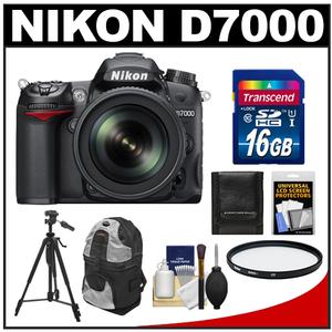 Nikon D7000 Digital SLR Camera & 18-105mm VR DX AF-S Zoom Lens with 16GB Card + Filter + Backpack + Tripod + Accessory Kit - Digital Cameras and Accessories - Hip Lens.com