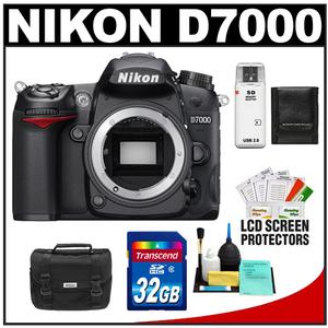 Nikon D7000 Digital SLR Camera Body with 32GB Card + Case + Accessory Kit - Digital Cameras and Accessories - Hip Lens.com