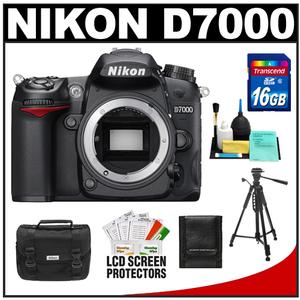 Nikon D7000 Digital SLR Camera Body with 16GB Card + Case + Tripod + Accessory Kit - Digital Cameras and Accessories - Hip Lens.com