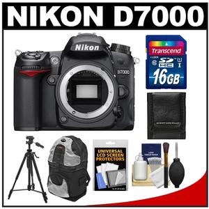 Nikon D7000 Digital SLR Camera Body with 16GB Card + Backpack + Tripod + Accessory Kit - Digital Cameras and Accessories - Hip Lens.com