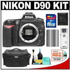 Nikon D90 Digital SLR Camera Body - Refurbished with 16GB Card + Battery + Case + Accessory Kit - Digital Cameras and Accessories - Hip Lens.com
