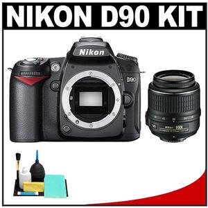 Nikon D90 Digital SLR Camera Body - Refurbished & 18-55mm VR Lens - Refurbished + Cleaning Kit - Digital Cameras and Accessories - Hip Lens.com