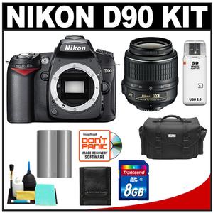 Nikon D90 Digital SLR Camera Body - Refurbished & 18-55mm VR Lens - Refurbished with 8GB Card + Case + Battery + Accessory Kit - Digital Cameras and Accessories - Hip Lens.com