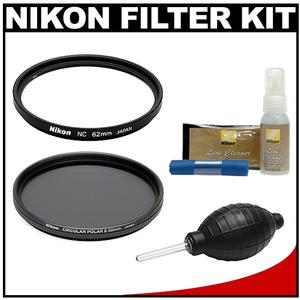 Nikon 62mm NC Neutral Color Filter & C-PL II Circular Polarizing Filter II with Nikon 3pc Cleaning Kit + Blower - Digital Cameras and Accessories - Hip Lens.com