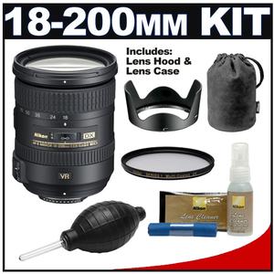 Nikon 18-200mm f/3.5-5.6G VR II DX ED AF-S Nikkor-Zoom Lens with UV Filter + Nikon Cleaning Kit - Digital Cameras and Accessories - Hip Lens.com