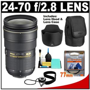Nikon 24-70mm f/2.8G AF-S ED Zoom-Nikkor Lens with Hoya UV Filter + Accessory Kit - Digital Cameras and Accessories - Hip Lens.com