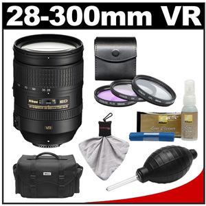 Nikon 28-300mm f/3.5-5.6 G VR AF-S ED Zoom-Nikkor Lens with  3 UV/FLD/CPL Filters + Case + Cleaning Accessory Kit - Digital Cameras and Accessories - Hip Lens.com
