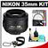 Nikon 35mm f/1.8 G DX AF-S Nikkor Lens with 52mm UV Filter + Cleaning Kit