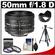 Nikon 50mm f/1.8D AF Nikkor Lens with 3 UV/FLD/CPL Filters + Hood + Tripod + Cleaning Kit
