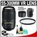Nikon 55-300mm f/4.5-5.6G VR DX AF-S ED Zoom-Nikkor Lens with Filter + CapKeeper + Cleaning Kit