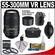 Nikon 55-300mm f/4.5-5.6G VR DX AF-S ED Zoom-Nikkor Lens with 3-Piece Filter Set + Case + Cleaning Accessory Kit