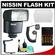 Nissin Digital Speedlite Di466 Flash (for Canon EOS E-TTL) with Batteries & Charger + Bracket + Off-Camera Cord + Accessory Kit