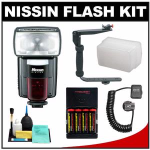 Nissin Digital Speedlite Di866 Flash (for Nikon i-TTL) with Batteries + Bracket + Cord + Cleaning Kit - Digital Cameras and Accessories - Hip Lens.com