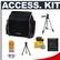 Olympus Nylon Digital Camera/Camcorder Case (Black with Tan Trim) with 50