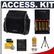 Olympus Nylon Digital Camera/Camcorder Case (Black with Tan Trim) with (4) AA Batteries & Charger + Accessory Kit