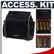 Olympus Nylon Digital Camera/Camcorder Case (Black with Tan Trim) with (8) AA Batteries & Charger