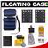 Olympus Digital Camera Floating Case (Navy Blue/White Trim) with (2) Li-42B Batteries + Accessory Kit