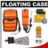 Olympus Digital Camera Floating Case (Orange/Black Trim) with Floating Strap + Accessory Kit
