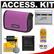 Olympus Water-Resistant Neoprene Sport Digital Camera Case (Plum) with Li-50B Battery + Accessory Kit