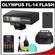 Olympus Pen FL-14 Electronic Flash for Micro Four Thirds (Black) - NEW (NO Original Box) with Batteries & Charger + Case + BLS-1/BLS-5 Battery + Cleaning & Accessory Kit