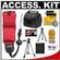 Olympus Floating Foam Strap for Stylus SW/Tough Series (Red) with 50“ Tripod + Case + Accessory Kit